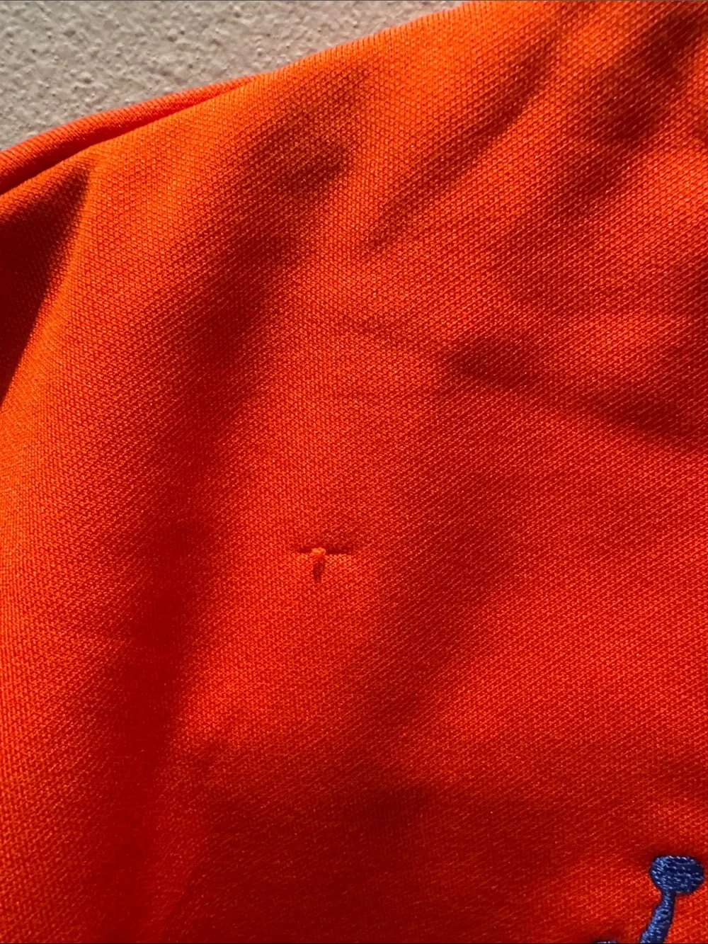 Jordan Men's Orange Quarter-Zip Pullover with Blue Jumpman & Team Patch
